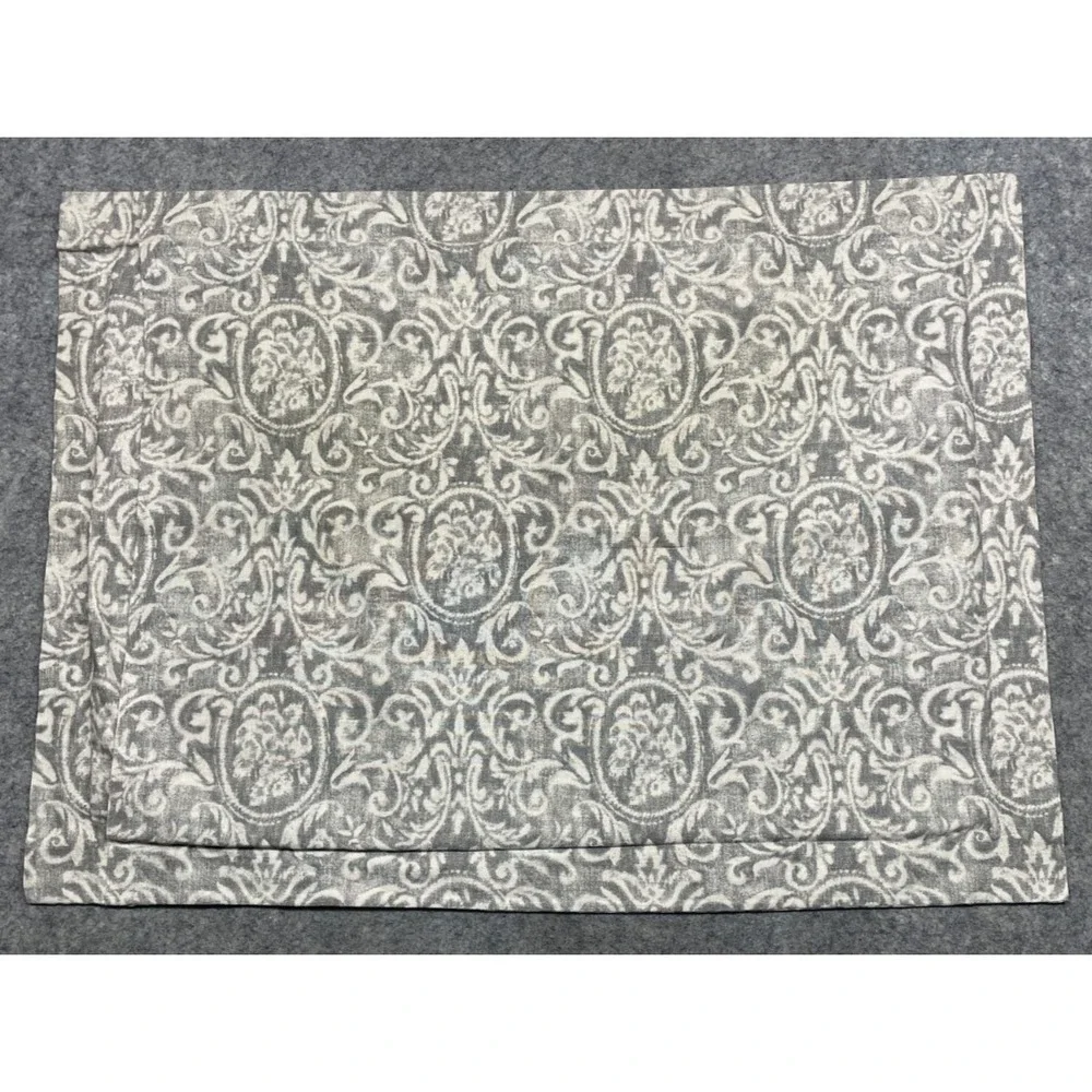Restoration Hardware Italian Vintage Baroque Standard Sham Gray White